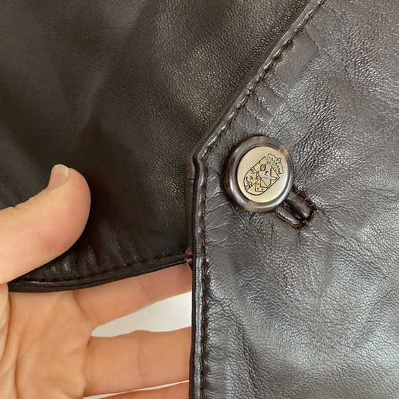 Vintage Leather Vest Mens 36 Brown Button Up Waistcoat Western Olde Hide House - Picture 5 of 15